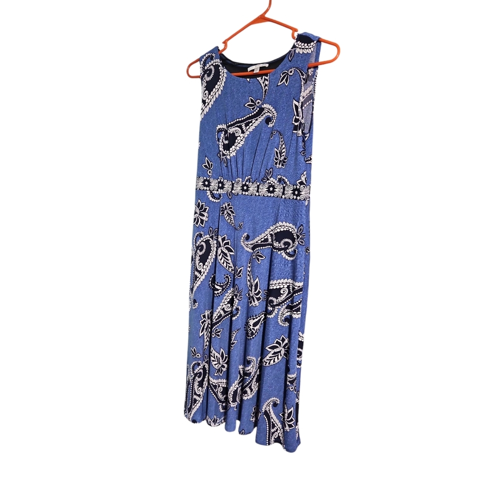 NEW Blue Paisley Sleeveless Dress